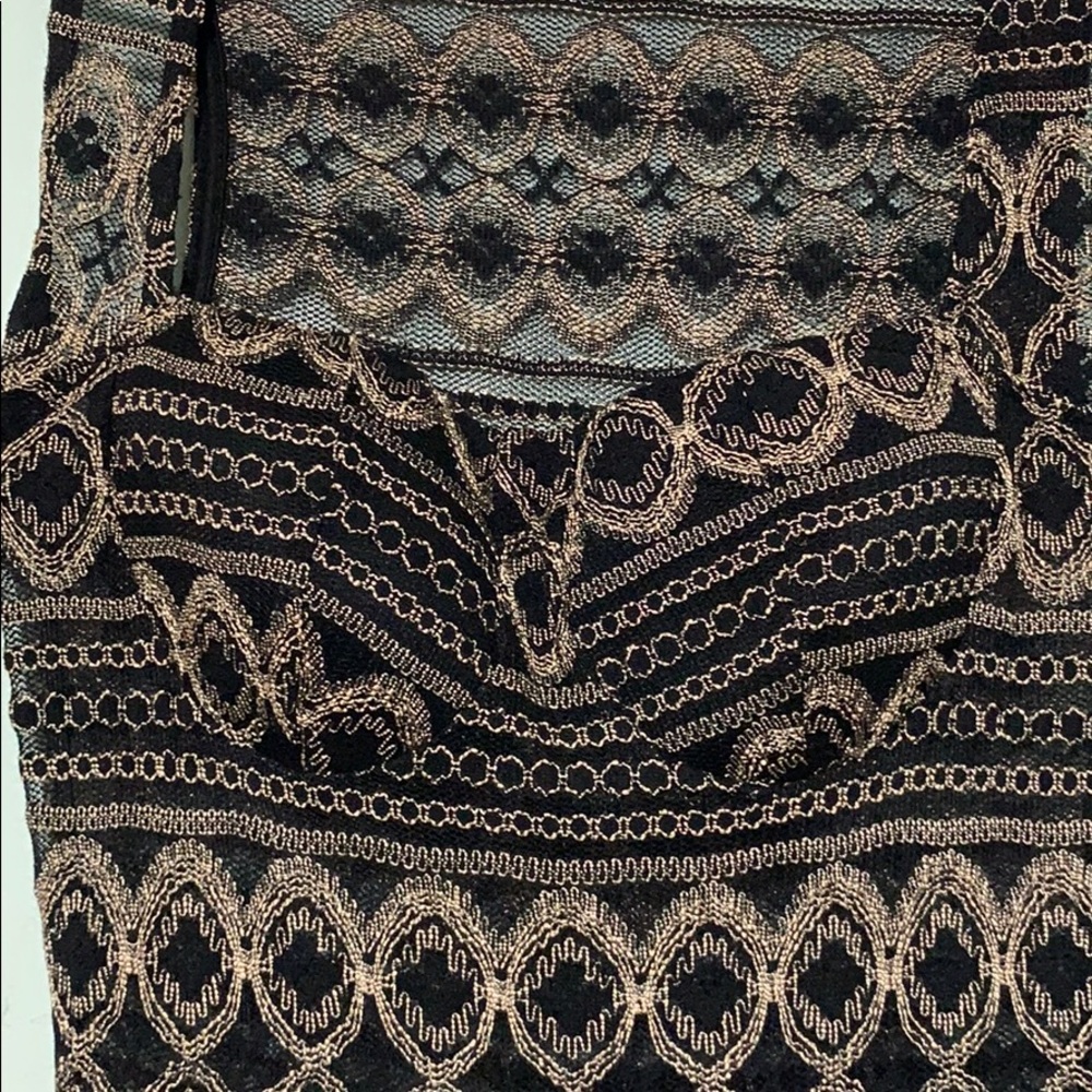 Black & Gold lace dress